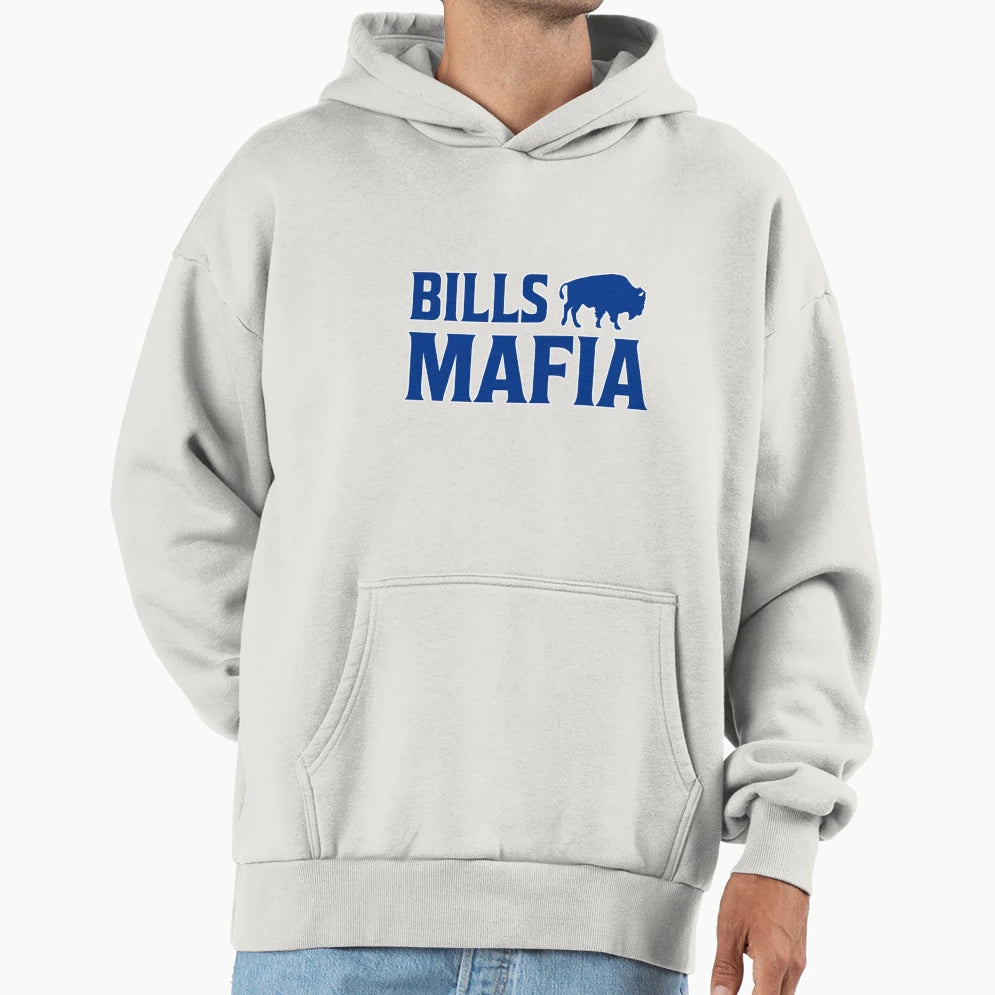 Vintgae New York Blue Buffalo Football Hoodie - Custom Art Print Men Women - T-Shirt, Sweatshirt, Hoodie