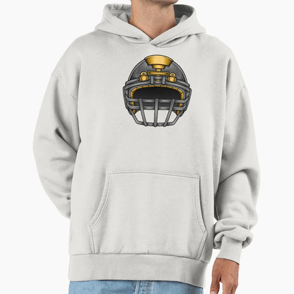 American Football Helmet Illustration Hoodie - Minimalist Print for Adults - T-Shirt, Sweatshirt, Hoodie
