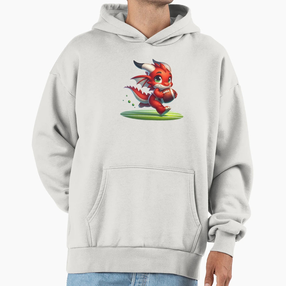 Fantay Football Dragon Hoodie - Novelty Apparel for Adults - T-Shirt, Sweatshirt, Hoodie