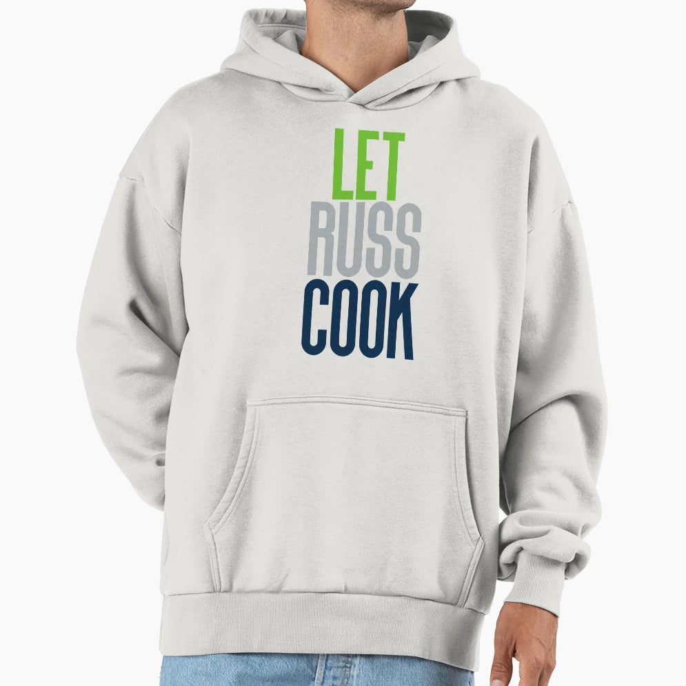 Let Russ Cook Seattle Football Hoodie - Aesthetic Graphic for Adults - T-Shirt, Sweatshirt, Hoodie