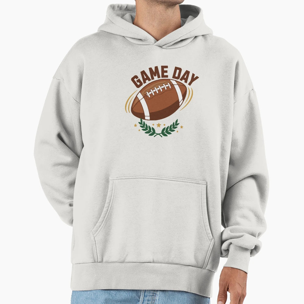Game Day American Football Sports Fan Hoodie - Custom Art Print Men Women - T-Shirt, Sweatshirt, Hoodie