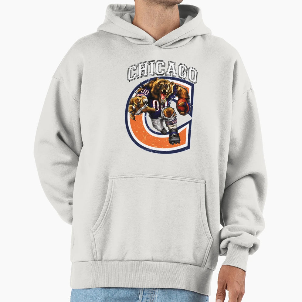 Chicago Football Hoodie - Fun Novelty Design Unisex - T-Shirt, Sweatshirt, Hoodie