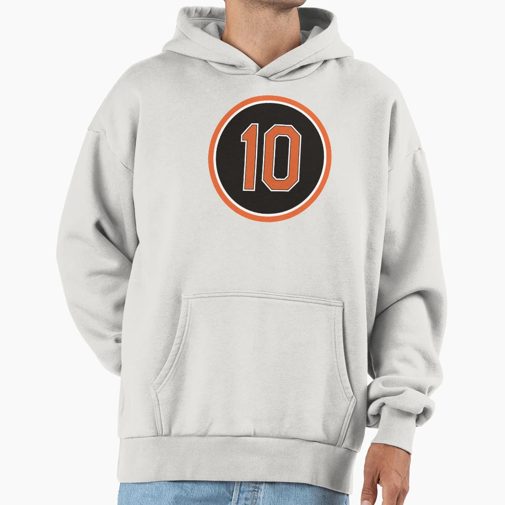 Adam Jones 10 Jersey Number Hoodie - Aesthetic Graphic Unisex - T-Shirt, Sweatshirt, Hoodie
