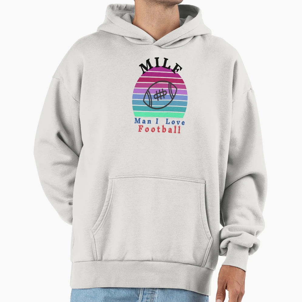 Milf I Love Football Hoodie - Novelty Apparel Unisex - T-Shirt, Sweatshirt, Hoodie