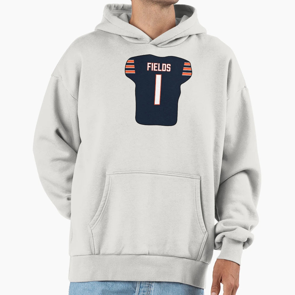 Justin Fields Jersey Hoodie - Casual Everyday Wear Men Women - T-Shirt, Sweatshirt, Hoodie