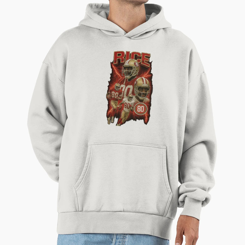 Jerry Rice 49Ers Football Legend Hoodie - Minimalist Print for Adults - T-Shirt, Sweatshirt, Hoodie