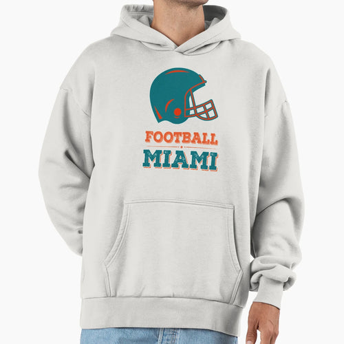Miami Football Hoodie - Streetwear Style Men Women - T-Shirt, Sweatshirt, Hoodie