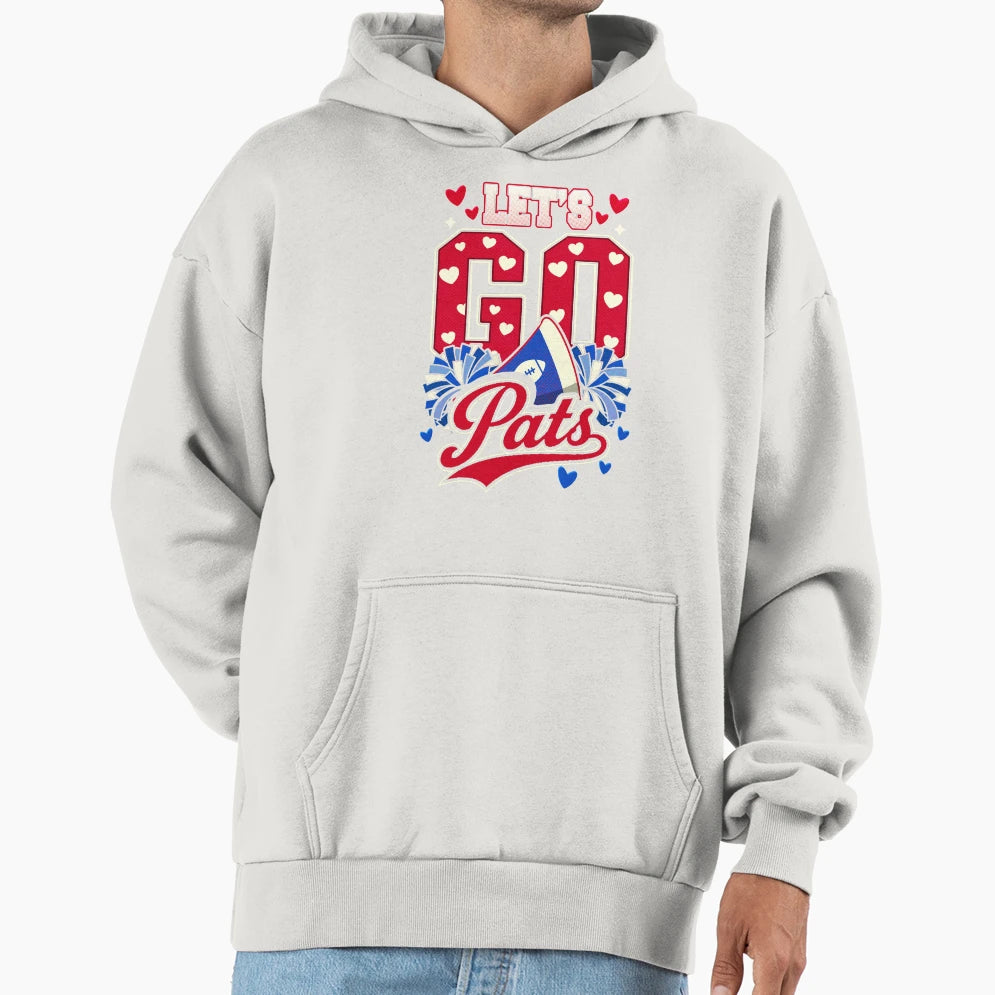 Lets Go Patriots Sport Hoodie - Minimalist Print Unisex - T-Shirt, Sweatshirt, Hoodie