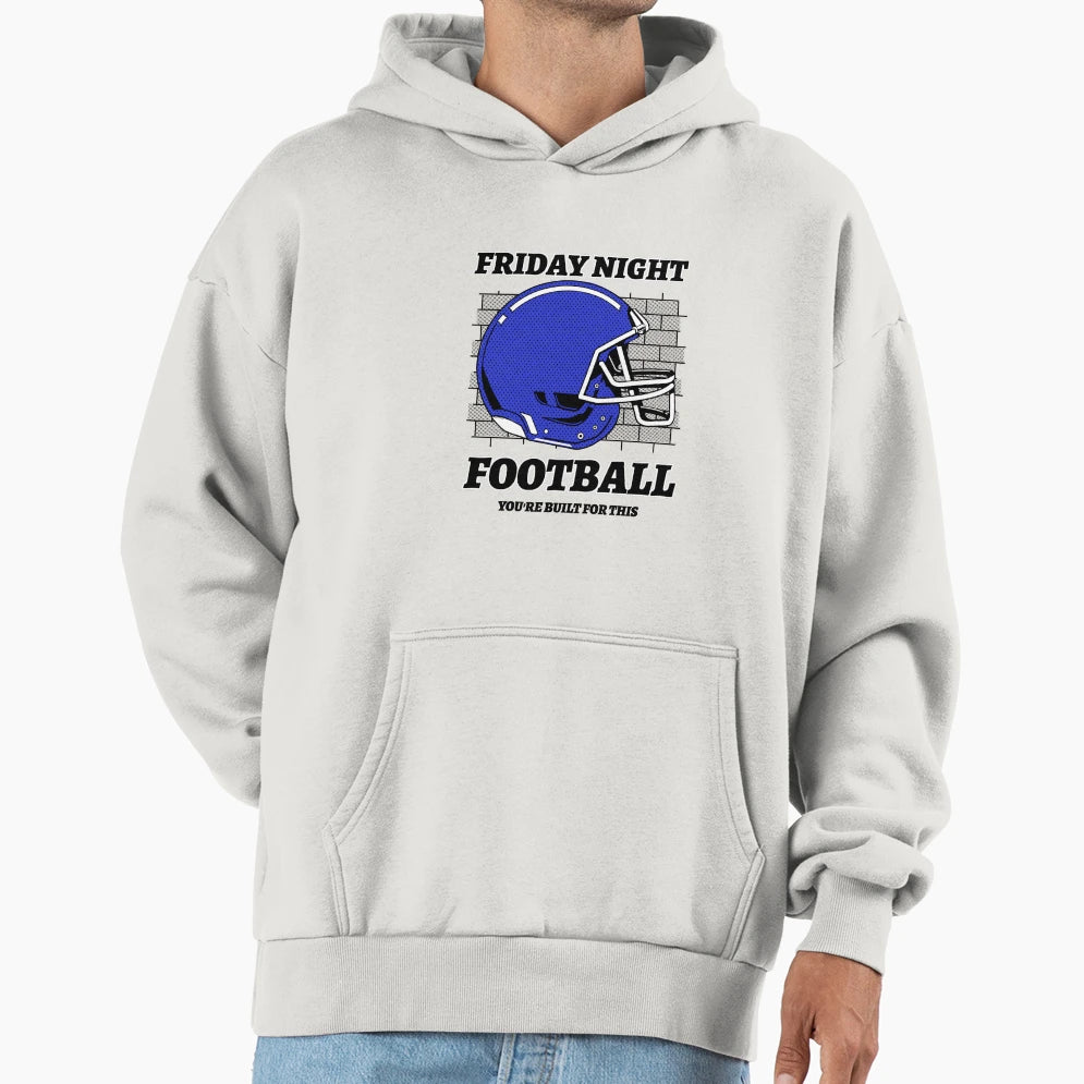 Friday Night Football Blue Helmet Hoodie - Custom Art Print Men Women - T-Shirt, Sweatshirt, Hoodie