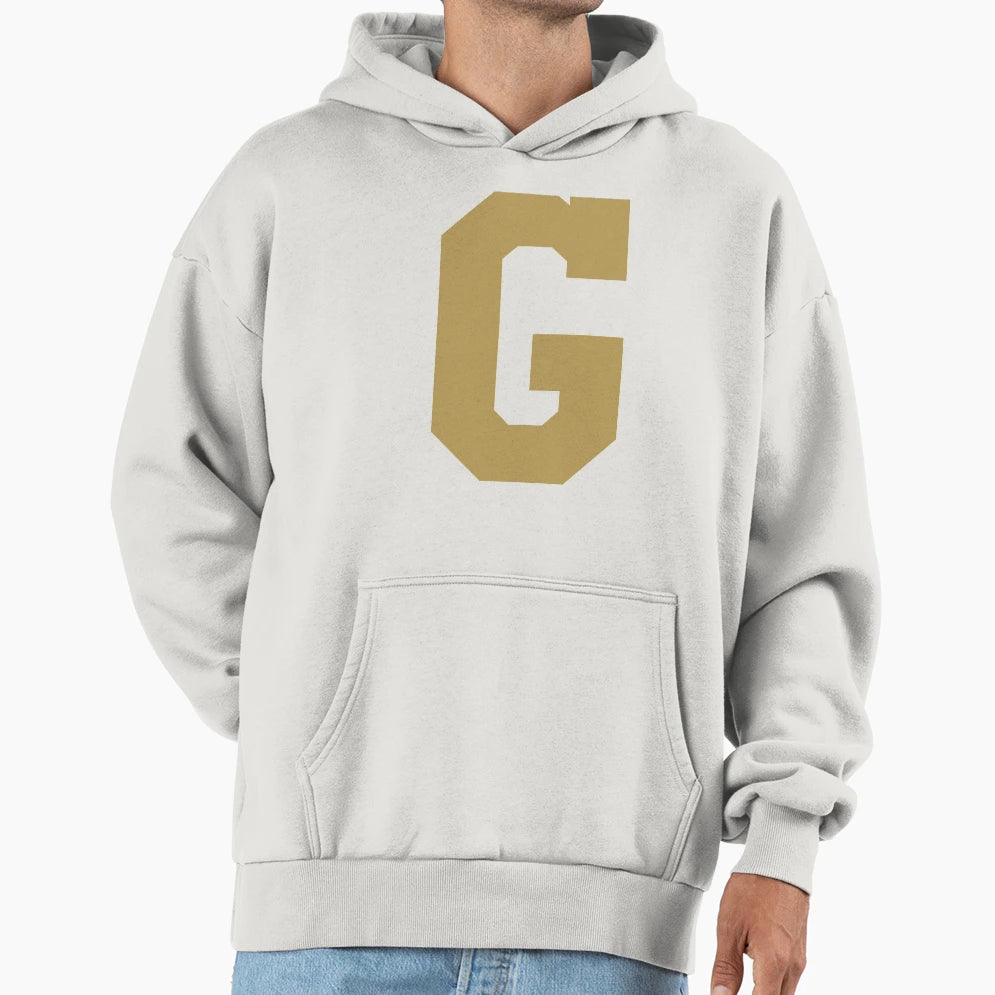 Alphabet Gold G Sports Letter G Hoodie - Fun Novelty Design Unisex - T-Shirt, Sweatshirt, Hoodie