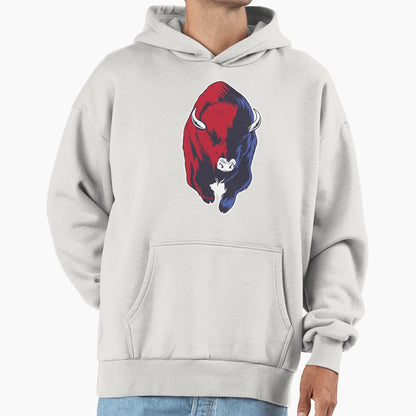 Angry Duality Bull Hoodie - Streetwear Style Unisex - T-Shirt, Sweatshirt, Hoodie