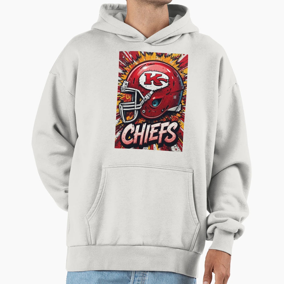 Kc Football Red And Gold Kingdom Hoodie - Casual Everyday Wear for Adults - T-Shirt, Sweatshirt, Hoodie