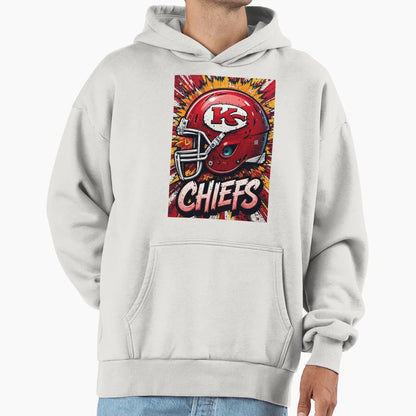 Kc Football Red And Gold Kingdom Hoodie - Casual Everyday Wear for Adults - T-Shirt, Sweatshirt, Hoodie