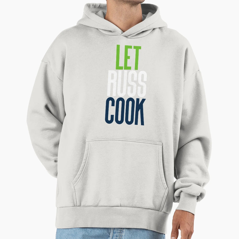 Copy Let Russ Cook Seattle Hoodie - Casual Everyday Wear for Adults - T-Shirt, Sweatshirt, Hoodie