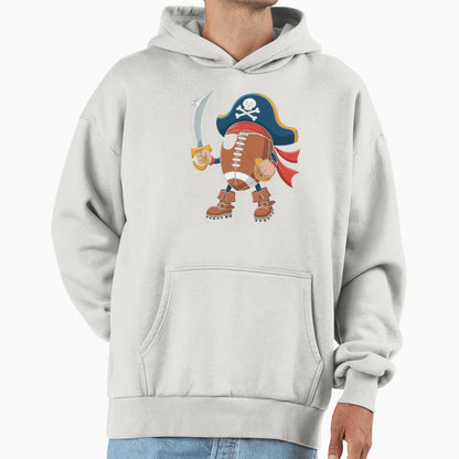 Football Pirate Halloween Hoodie - Fun Novelty Design for Adults - T-Shirt, Sweatshirt, Hoodie