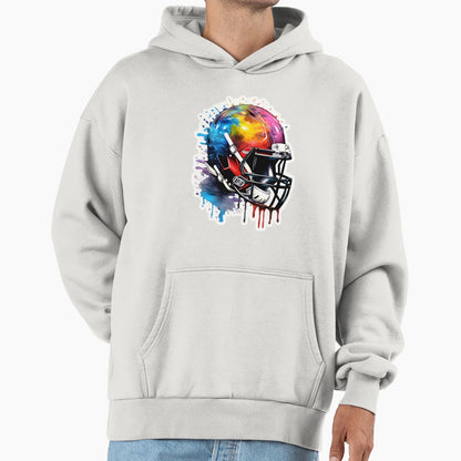 Football Helmet Hoodie - Minimalist Print Men Women - T-Shirt, Sweatshirt, Hoodie