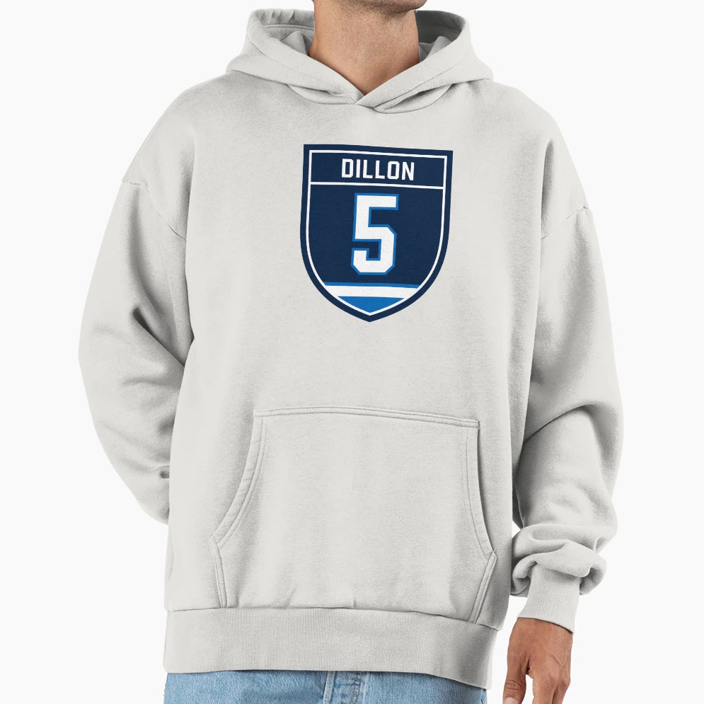 Brenden Dillon 5 Emblem Hoodie - Casual Everyday Wear for Adults - T-Shirt, Sweatshirt, Hoodie