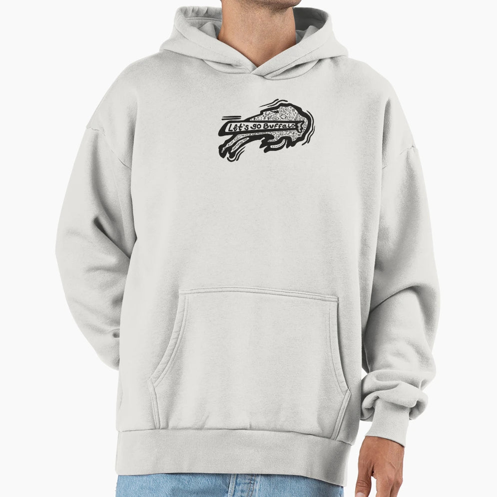 Buffalo Bills Doodle Hoodie - Minimalist Print Unisex - T-Shirt, Sweatshirt, Hoodie