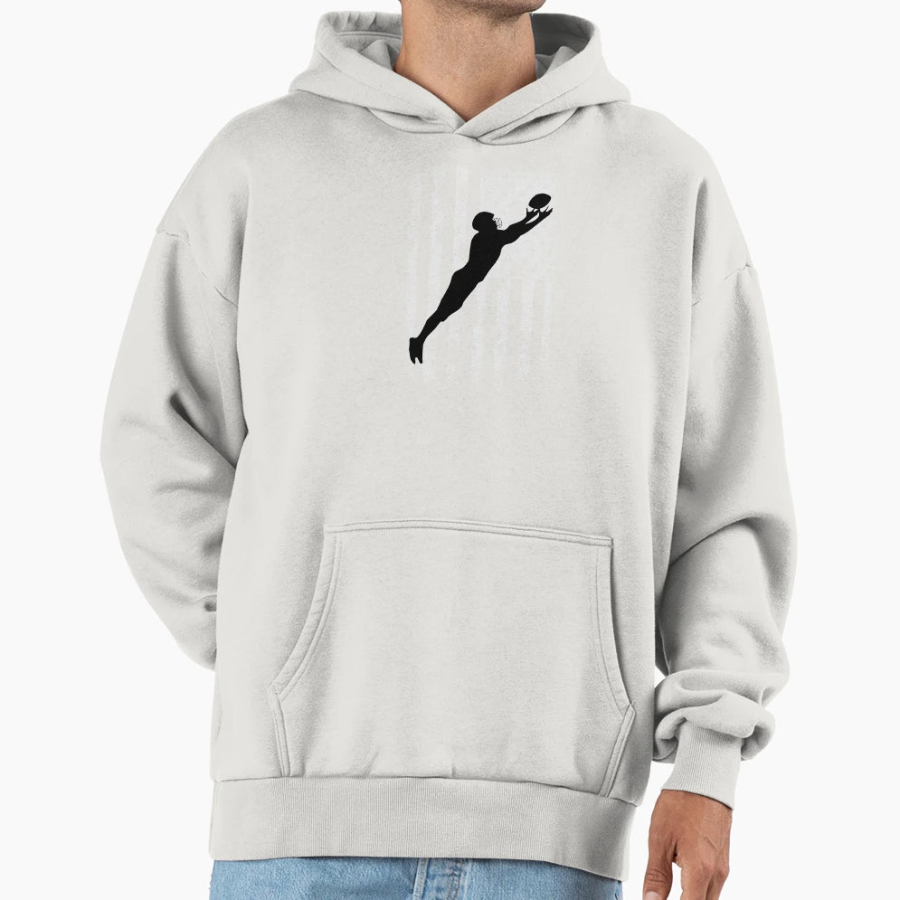 Football American Flag Hoodie - Minimalist Print Unisex - T-Shirt, Sweatshirt, Hoodie