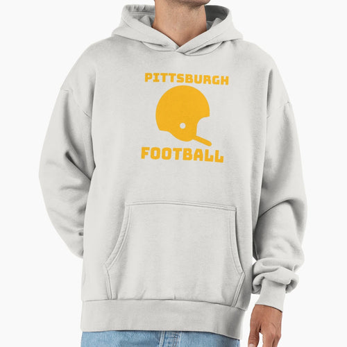 Pittsburgh Football Helmet Black Shirts S T-Shirt - Minimalist Print Unisex - T-Shirt, Sweatshirt, Hoodie