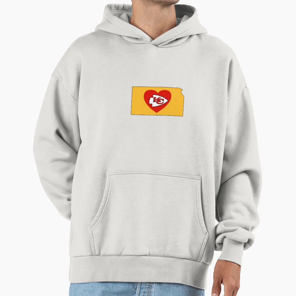 Kansas Team Logo Hoodie - Minimalist Print Men Women - T-Shirt, Sweatshirt, Hoodie