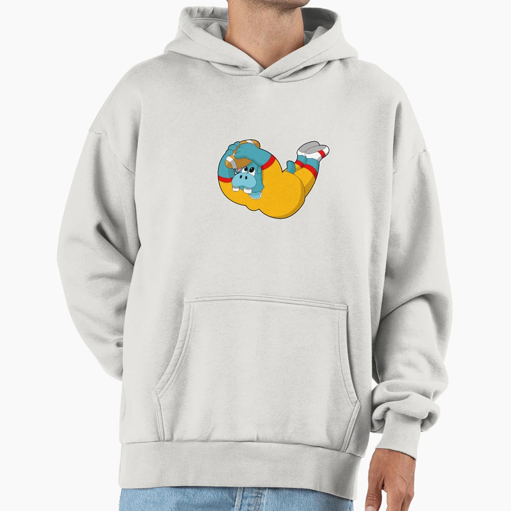 Hippo Football Sports Hoodie - Aesthetic Graphic Unisex - T-Shirt, Sweatshirt, Hoodie