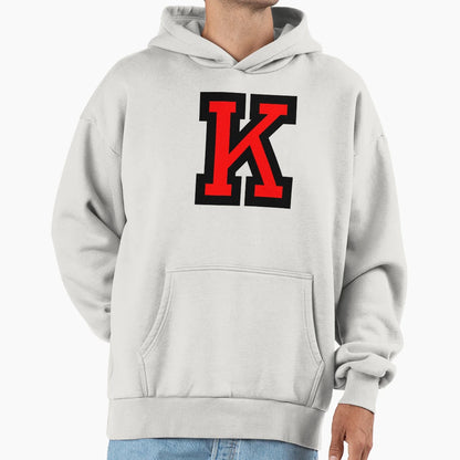 Letter K Black Red Hoodie - Aesthetic Graphic Unisex - T-Shirt, Sweatshirt, Hoodie