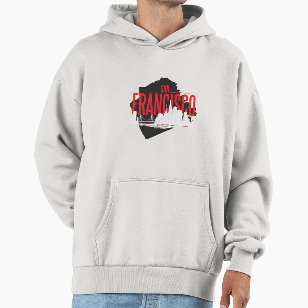 San Francisco Skyline Hoodie - Unique Graphic Unisex - T-Shirt, Sweatshirt, Hoodie