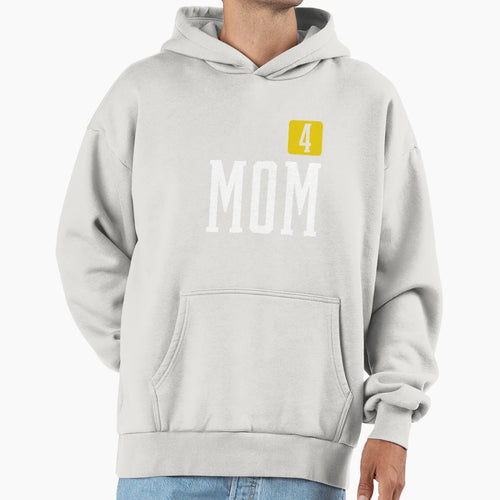 Mom4 Mother Four Mothers Day Gift Hoodie - Trendy Graphic Unisex - T-Shirt, Sweatshirt, Hoodie