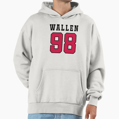 Wallen 98 Jersey Morgan Wallen 98 Braves Hoodie - Aesthetic Graphic Unisex - T-Shirt, Sweatshirt, Hoodie