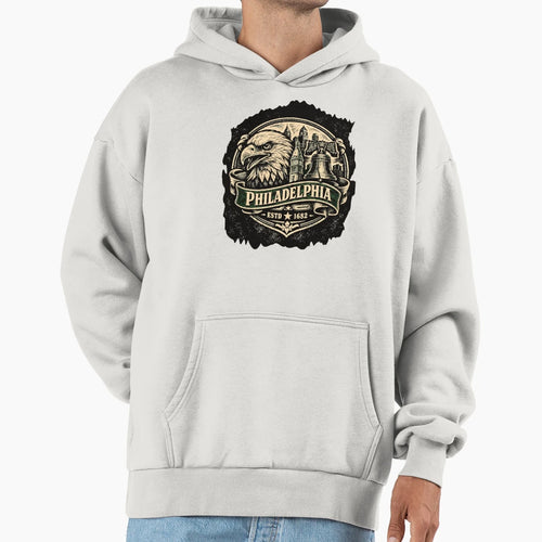 Philadelphia City Emblem Hoodie - Casual Everyday Wear for Adults - T-Shirt, Sweatshirt, Hoodie