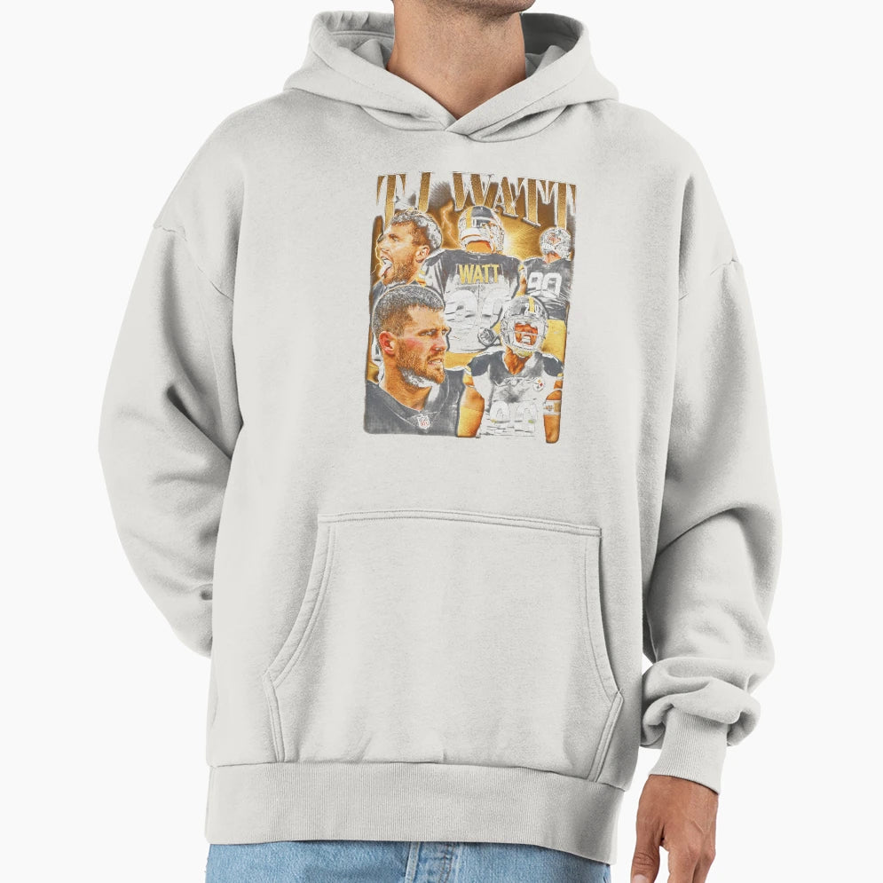 Tj Watt Pittsburgh 90S Bootleg Hoodie - Aesthetic Graphic Unisex - T-Shirt, Sweatshirt, Hoodie