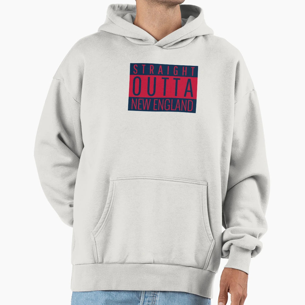 Straight Outta New England Football Hoodie - Custom Art Print for Adults - T-Shirt, Sweatshirt, Hoodie