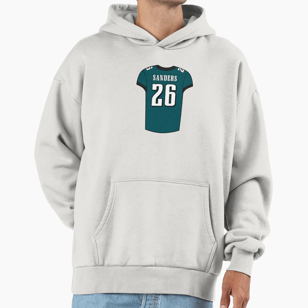 Miles Sanders Home Jersey Hoodie - Unique Graphic Unisex - T-Shirt, Sweatshirt, Hoodie