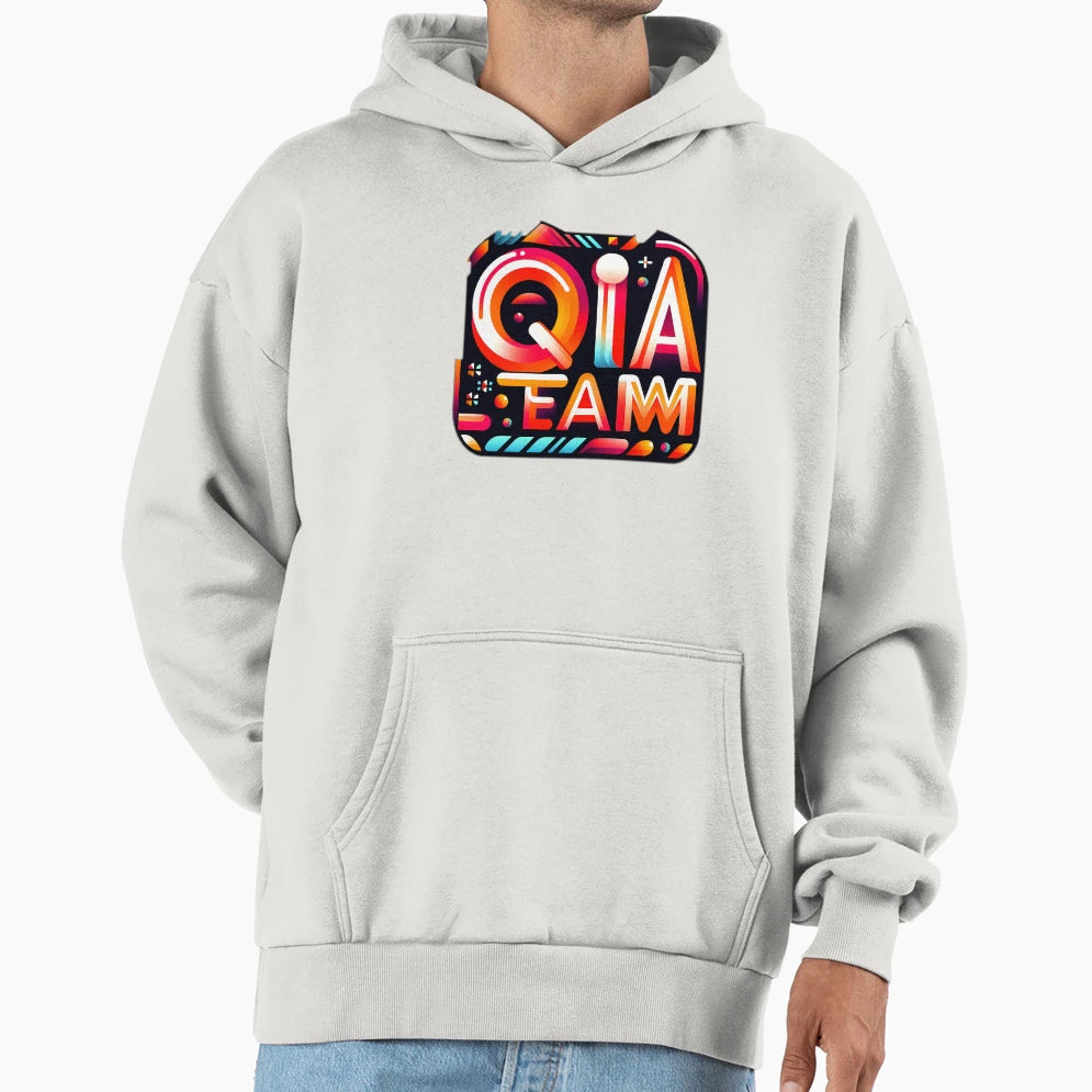 Qa Team Hoodie - Minimalist Print Men Women - T-Shirt, Sweatshirt, Hoodie