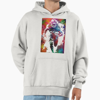 American Football Player Football Hoodie - Fun Novelty Design for Adults - T-Shirt, Sweatshirt, Hoodie