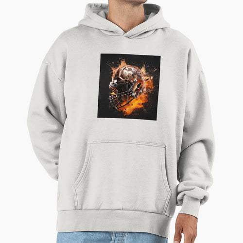 Exploding Football Helmet Hoodie - Unique Graphic for Adults - T-Shirt, Sweatshirt, Hoodie