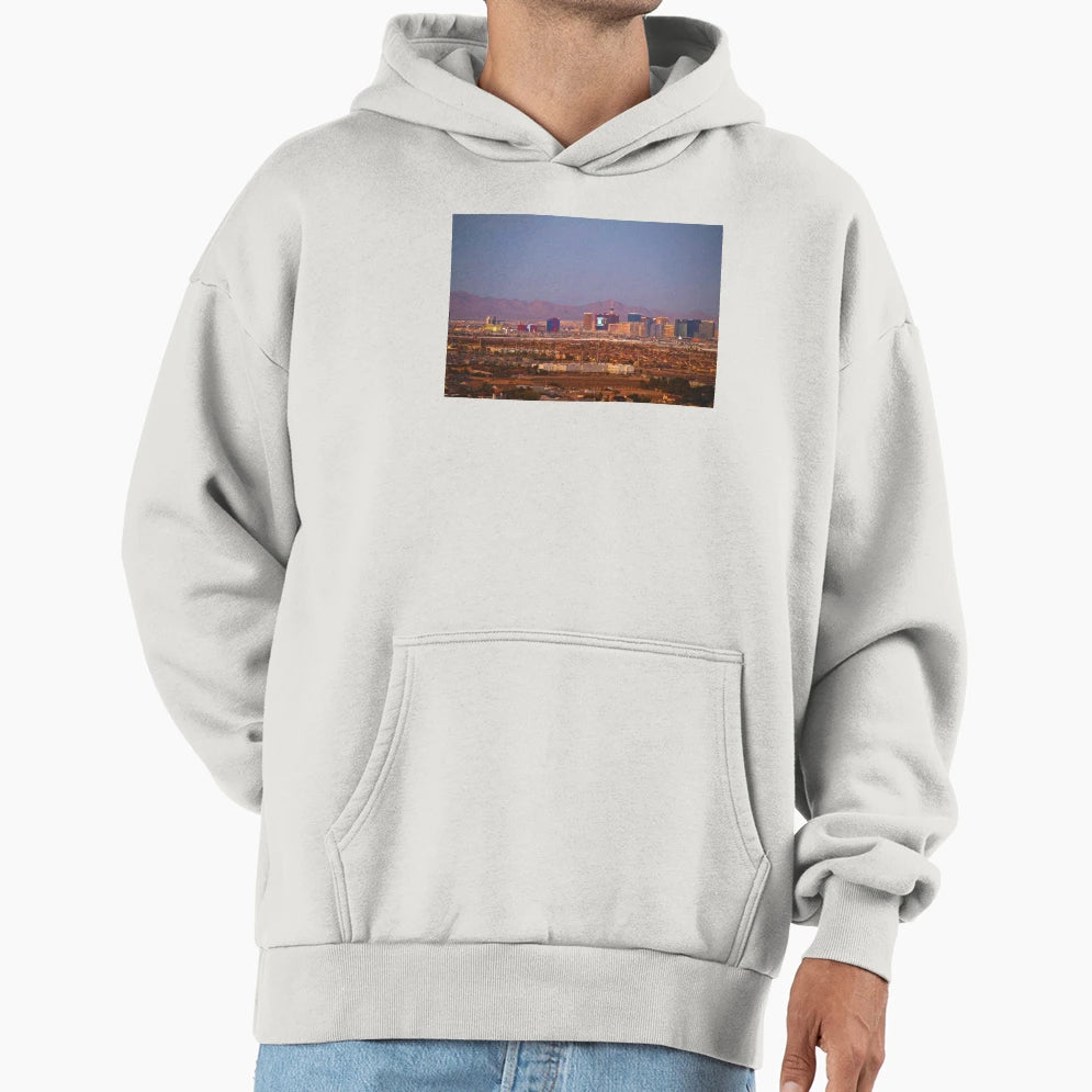 Las Vegas Skyline Dusk Hoodie - Custom Art Print for Adults - T-Shirt, Sweatshirt, Hoodie