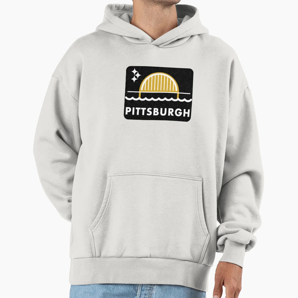 Pittsburgh Bridge Hoodie - Graphic Print Men Women - T-Shirt, Sweatshirt, Hoodie