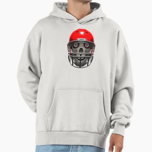 Football Skull Hoodie - Graphic Print Men Women - T-Shirt, Sweatshirt, Hoodie
