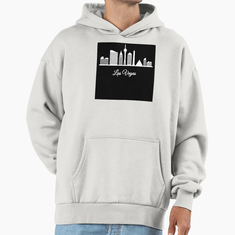 Cityscape Silhouette Las Vegas Hoodie - Streetwear Style for Adults - T-Shirt, Sweatshirt, Hoodie