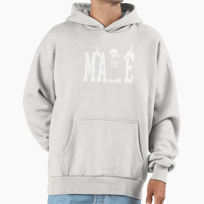 Football Player Number Ten Hoodie - Minimalist Print for Adults - T-Shirt, Sweatshirt, Hoodie