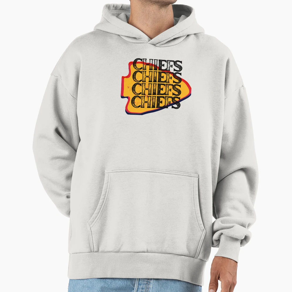 Chiefs Football Arrowhead Airbrush Hoodie - Unique Graphic for Adults - T-Shirt, Sweatshirt, Hoodie