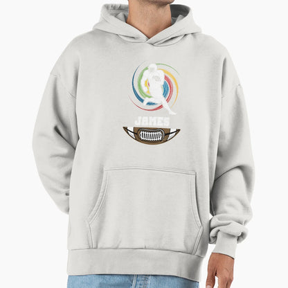James Birthday Football Ball Hoodie - Streetwear Style Unisex - T-Shirt, Sweatshirt, Hoodie