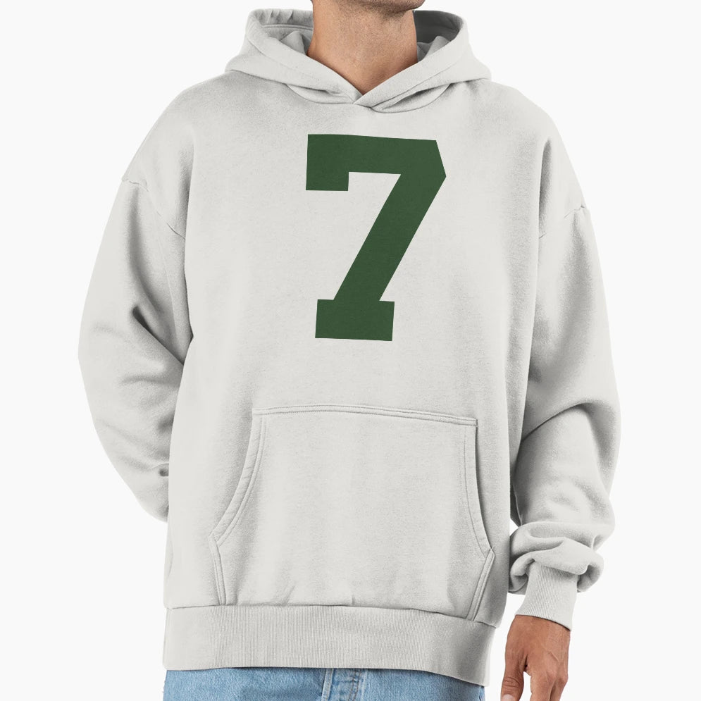 Number 7 Dark Green One Sports Hoodie - Casual Everyday Wear Men Women - T-Shirt, Sweatshirt, Hoodie