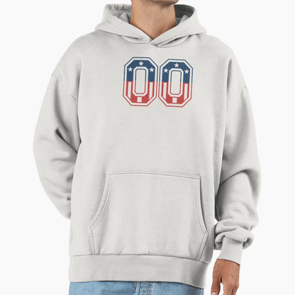 Number 00 Usa Hoodie - Casual Everyday Wear Unisex - T-Shirt, Sweatshirt, Hoodie