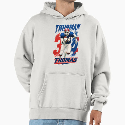 Buffalo Running Legend No 34 90S Hoodie - Casual Everyday Wear for Adults - T-Shirt, Sweatshirt, Hoodie