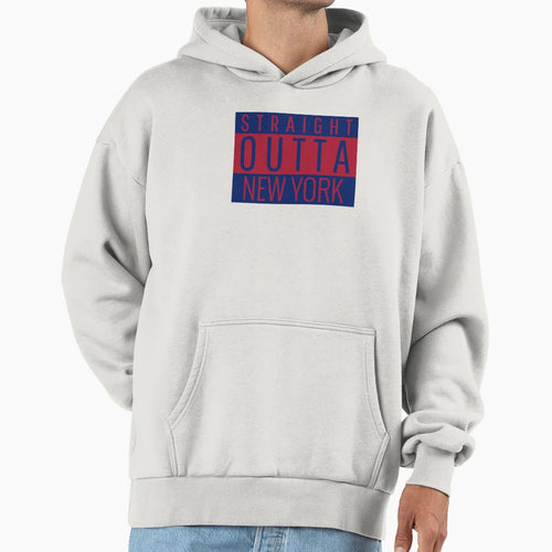 Straight Outta New York Football Hoodie - Trendy Graphic Men Women - T-Shirt, Sweatshirt, Hoodie