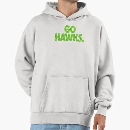 Go Hawks Hoodie - Aesthetic Graphic for Adults - T-Shirt, Sweatshirt, Hoodie