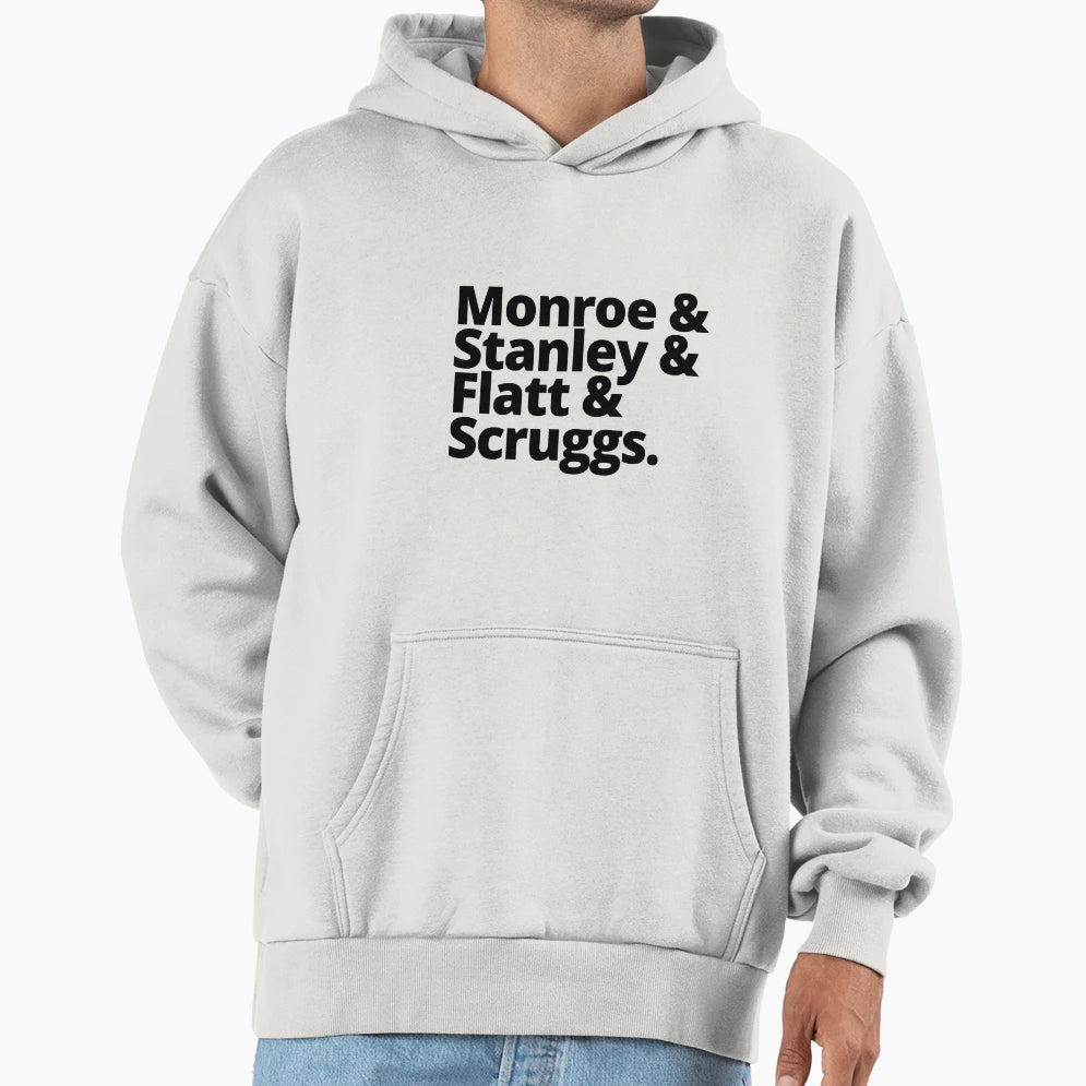 Big Guns Bluegrass Music Monroe Hoodie - Fun Novelty Design for Adults - T-Shirt, Sweatshirt, Hoodie